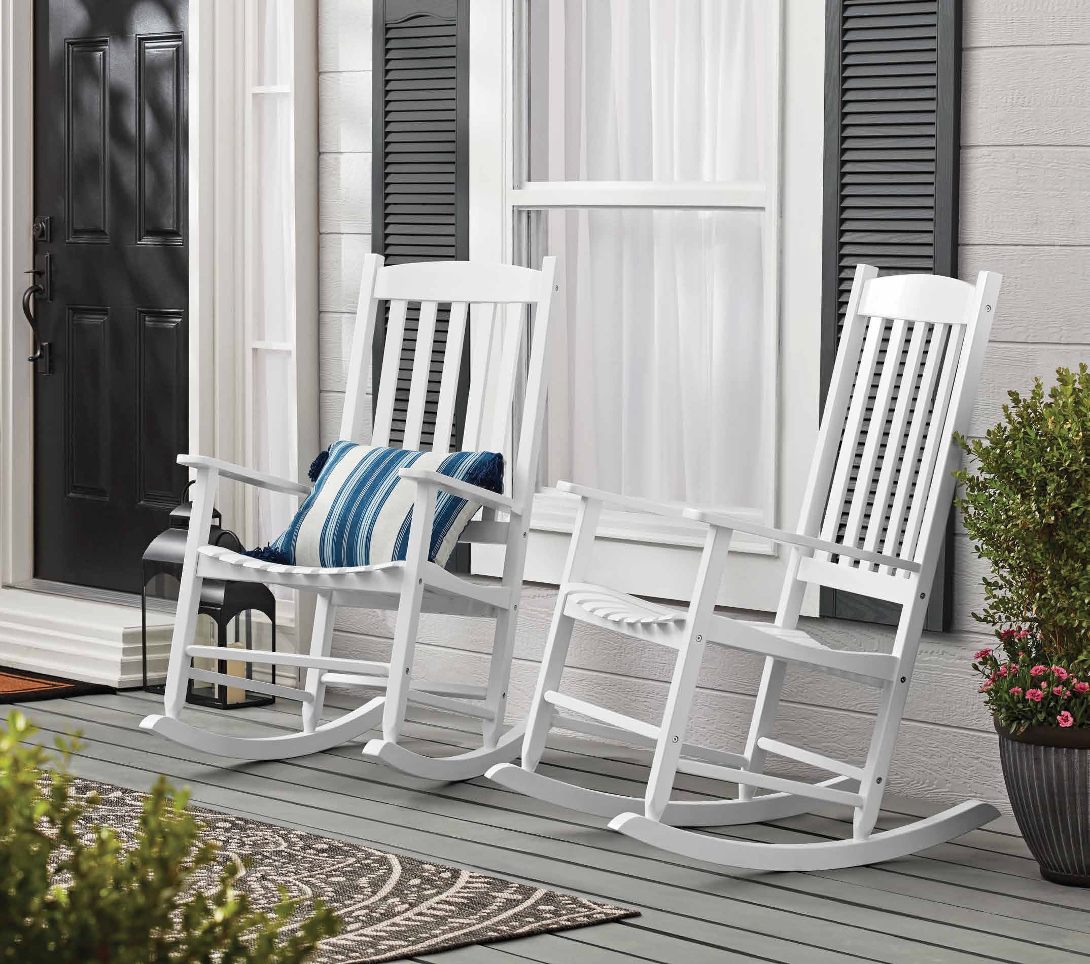 Outdoor Wood Porch Rocking Chair. Weather Resistant Finish