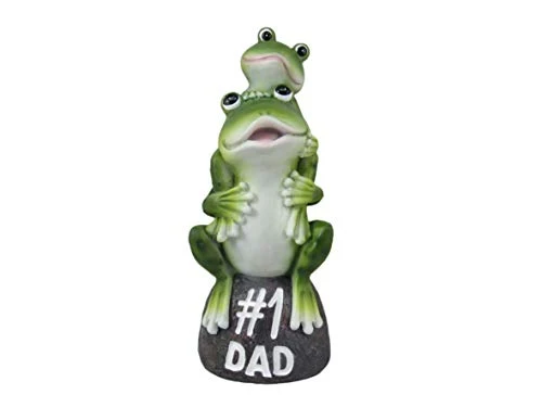 Inspirational Cute Praying Frog On Rock Statue