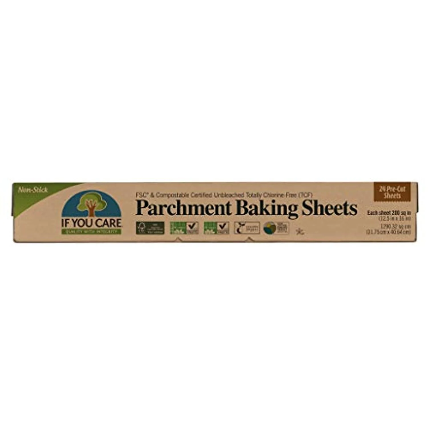 Unbleached FSC Certified Parchment Baking Sheets. 24-count. Pack of 12