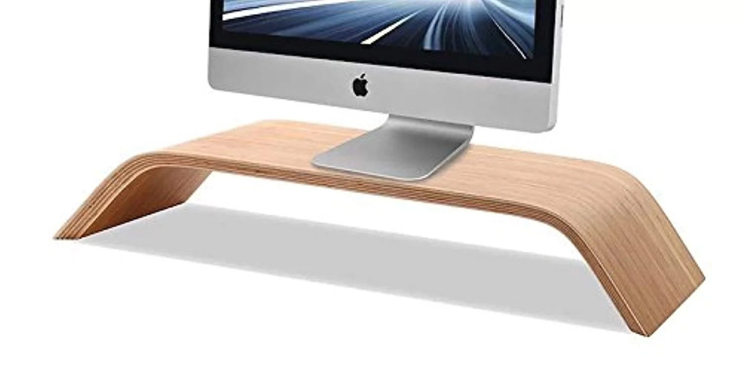Wooden Monitor Stand. Riser Stand. Shelf Stand for all iMac and other Computers LCD Monitors. See eye-to-eye with your Monitors