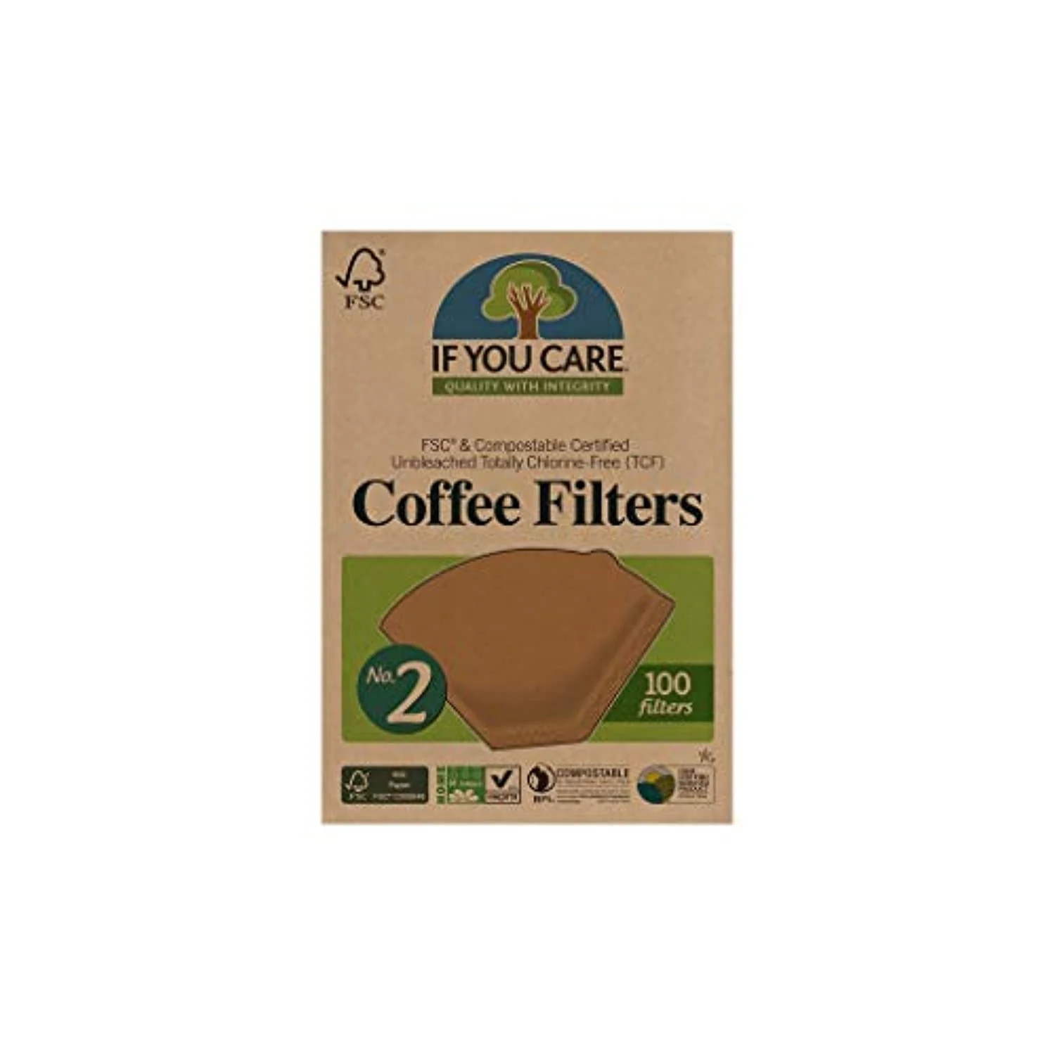 Biodegradable Coffee Filters. 100-Count Boxes - Pack of 12