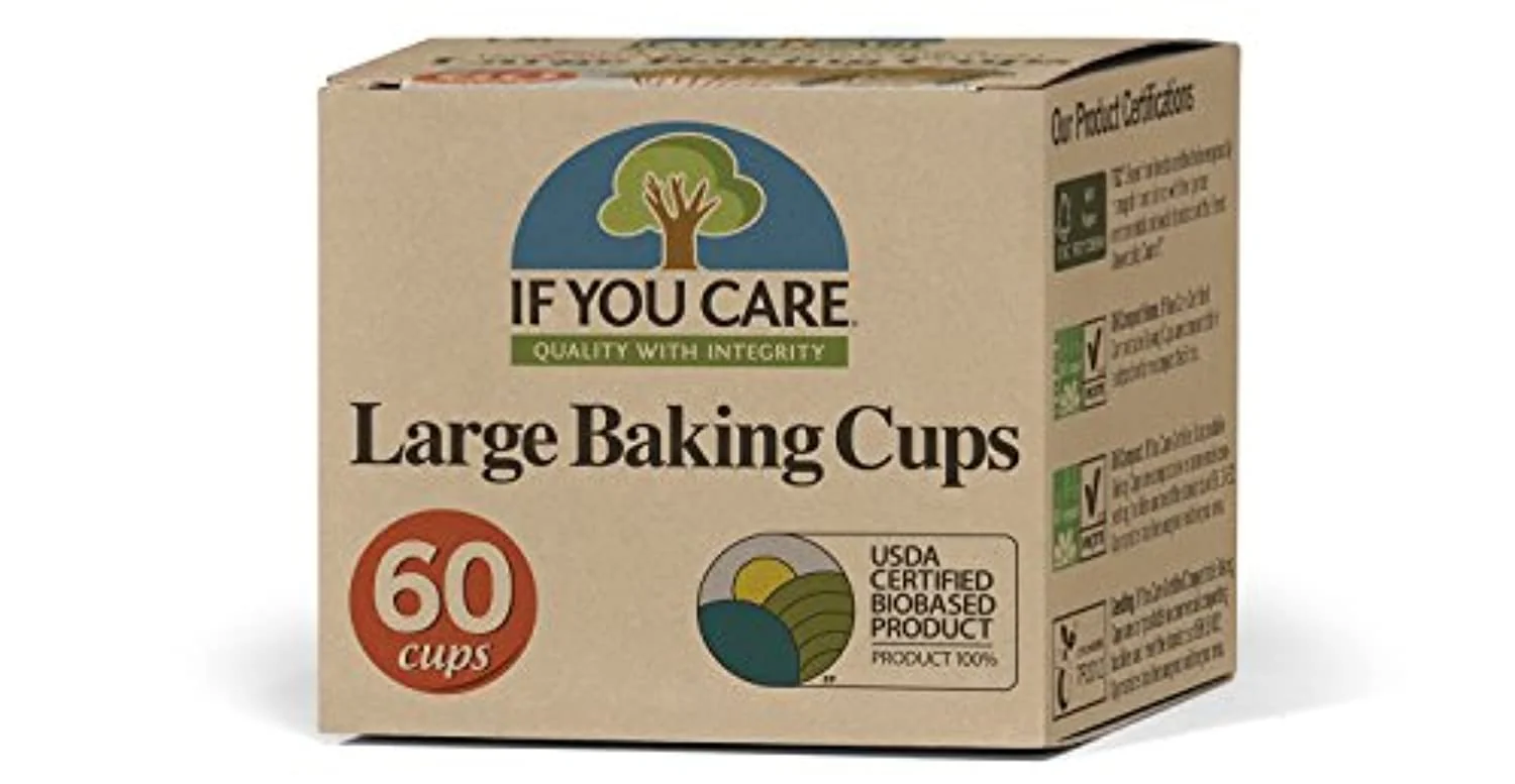 Unbleached Large Baking Cups. 60-Count Boxes. Brown (24 Pack)