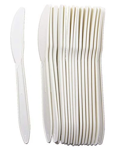 Eco-Friendly 6.5 Plant Starch Disposable Knives. 1000 Count Cornstarch Bio-Based Knife