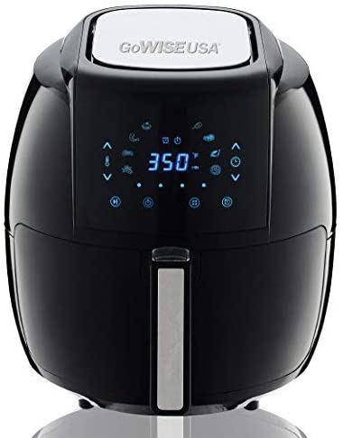1700-Watt 5.8-QT 8-in-1 Digital Air Fryer with Recipe Book. Black