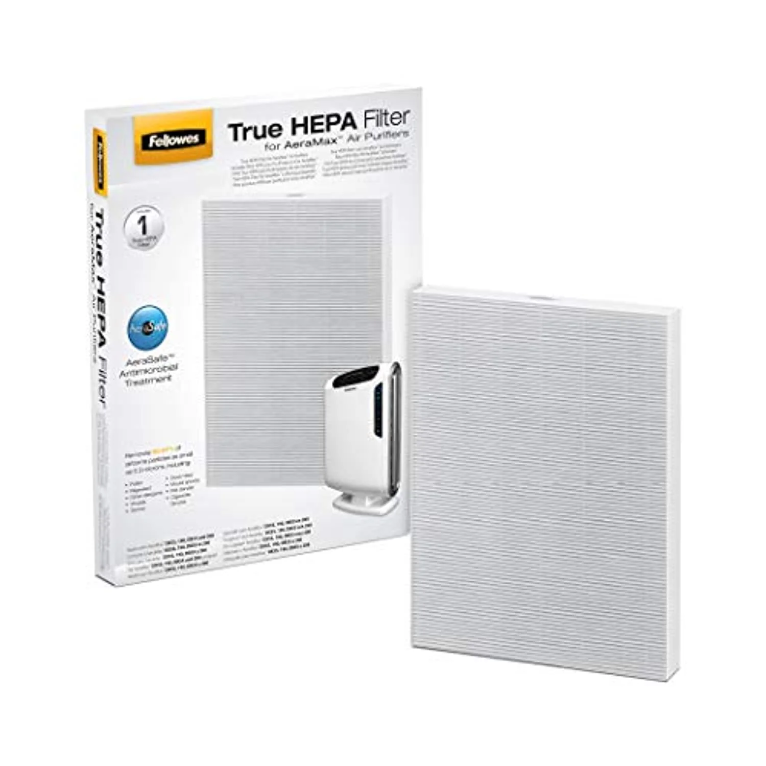 Air Purifiers True HEPA Air Filter. 16.3 x 12.6 x 1.2. White