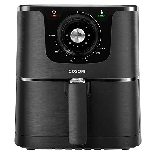 Air Fryer Large Hot Electric Oven Oil-less Cooker Deluxe Temperature Knob Control. Nonstick. ETL Listed Basket. 3.7 QT-Mechanical