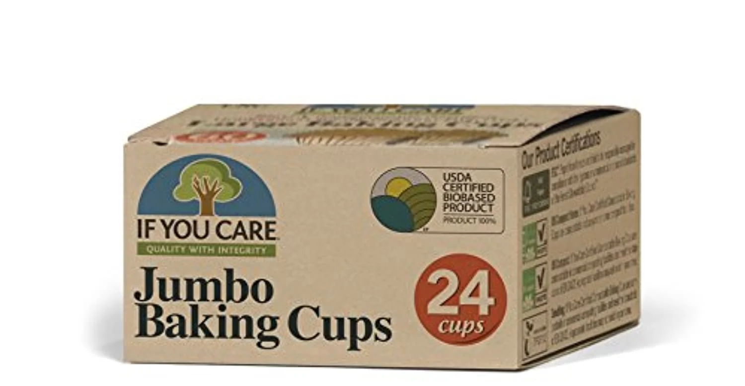 Jumbo Baking Cups. 24Count Packages Unbleached Totally Chlorine-free