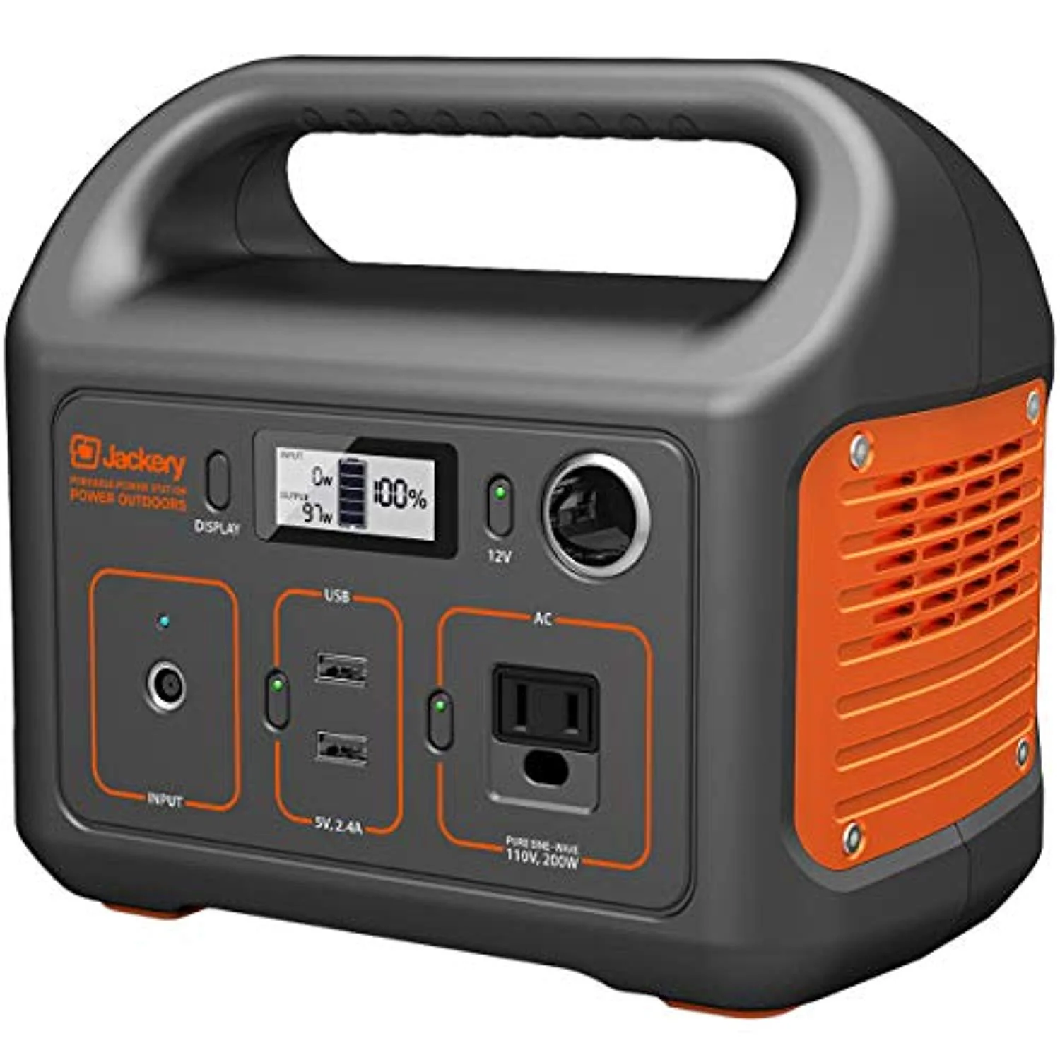 Portable Power Station Explorer 240Wh Backup Lithium Battery. 110V/200W Pure Sine Wave AC Outlet. Solar Generator