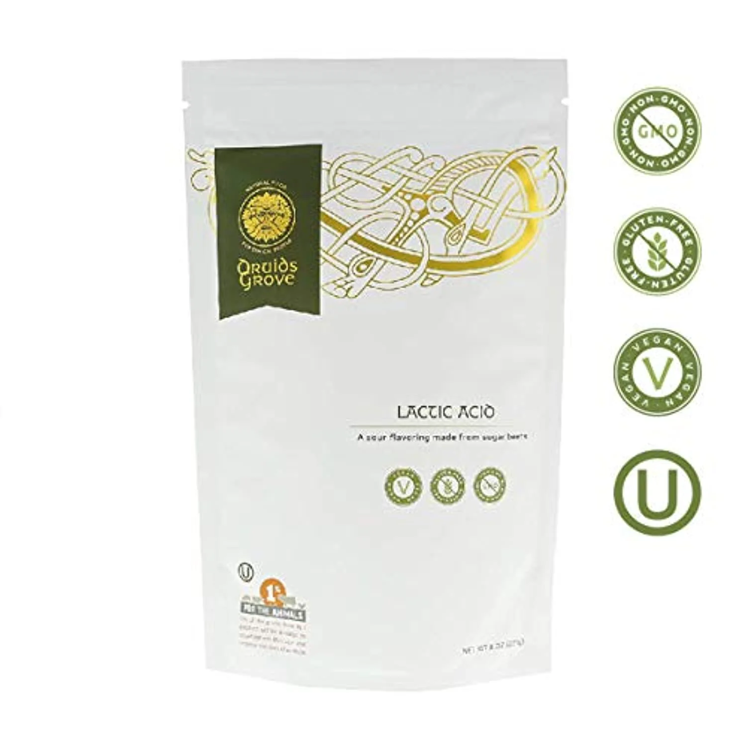 Lactic Acid. Vegan. Non-GMO. Gluten-Free. OU Kosher Certified - 8 oz.