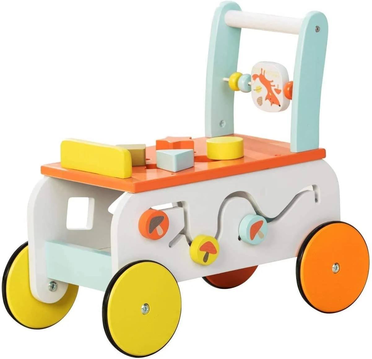 Baby Walker with Wheel. 3-in-1 Wooden Activity Walker for Kids 1-3 Years