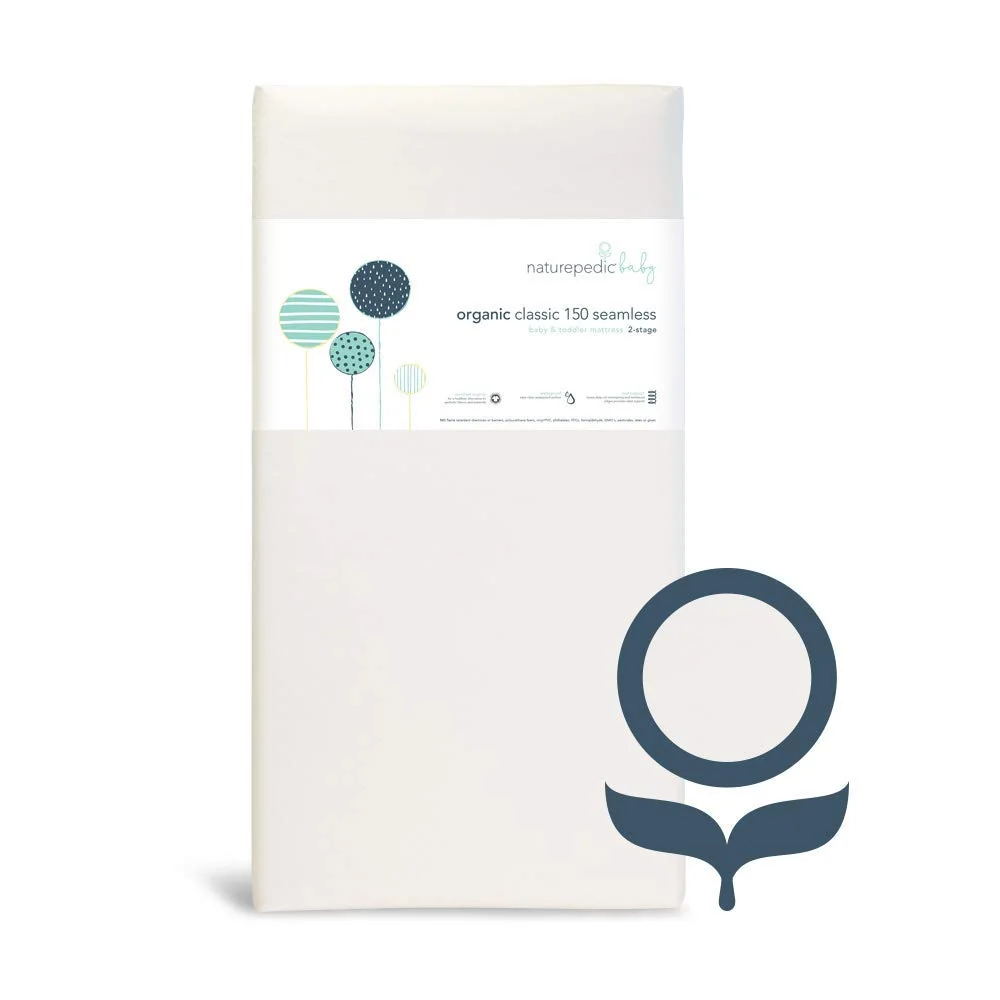 Organic Crib Mattress. 150 Coil 2-Stage - Natural Non-Toxic Baby and Toddler Mattress