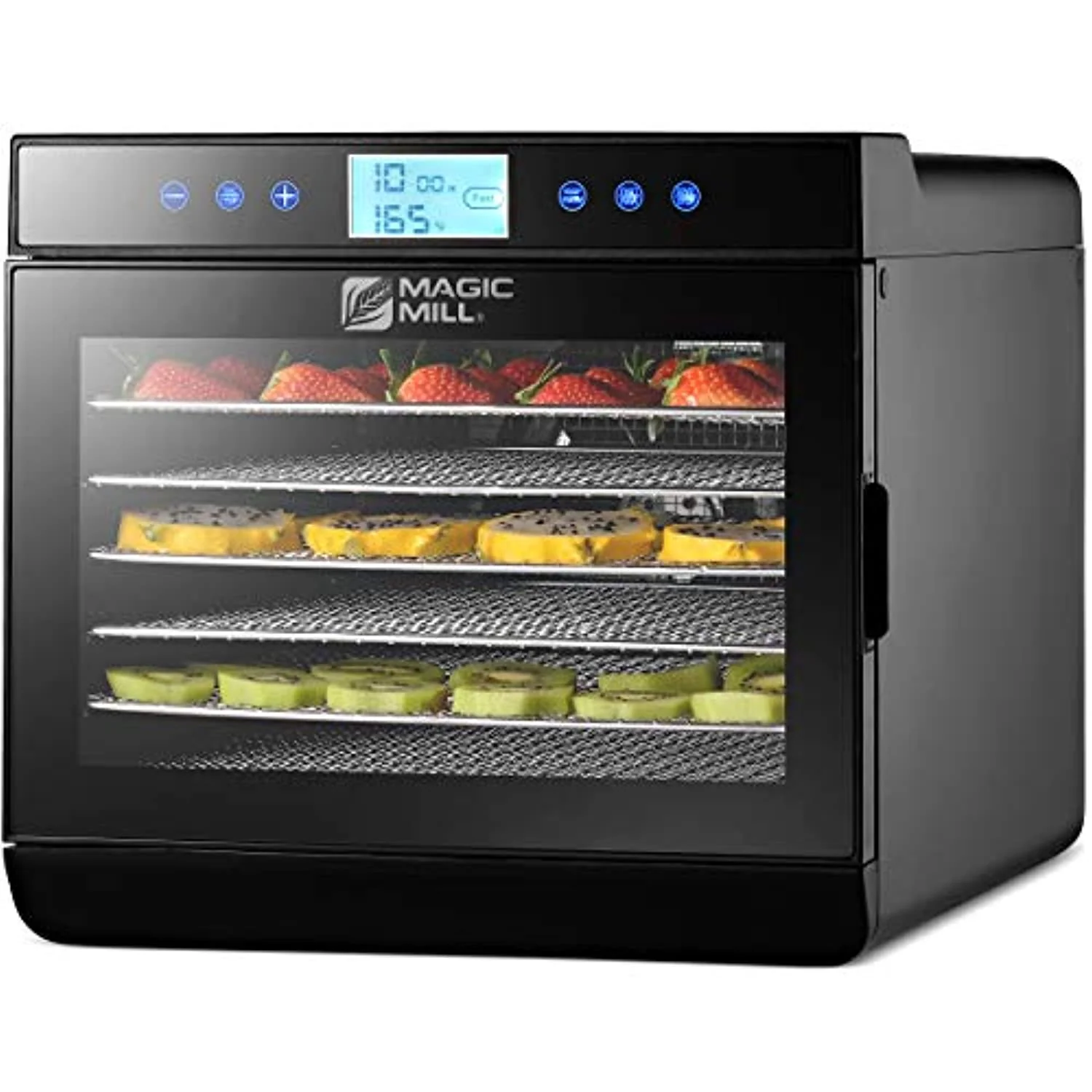 Food Dehydrator - Digital Timer. Temperature Control. Dryer for Jerky. Herb. Meat. Beef. Fruit and Vegetables. 7 Stainless Steel trays