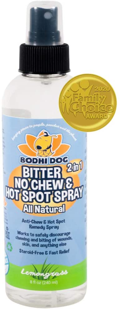 Dog New Bitter 2 in 1 No Chew & Hot Spot Spray | All Natural Anti-Chew Remedy | Safe for Skin. Wounds. Anything Else | Made in USA
