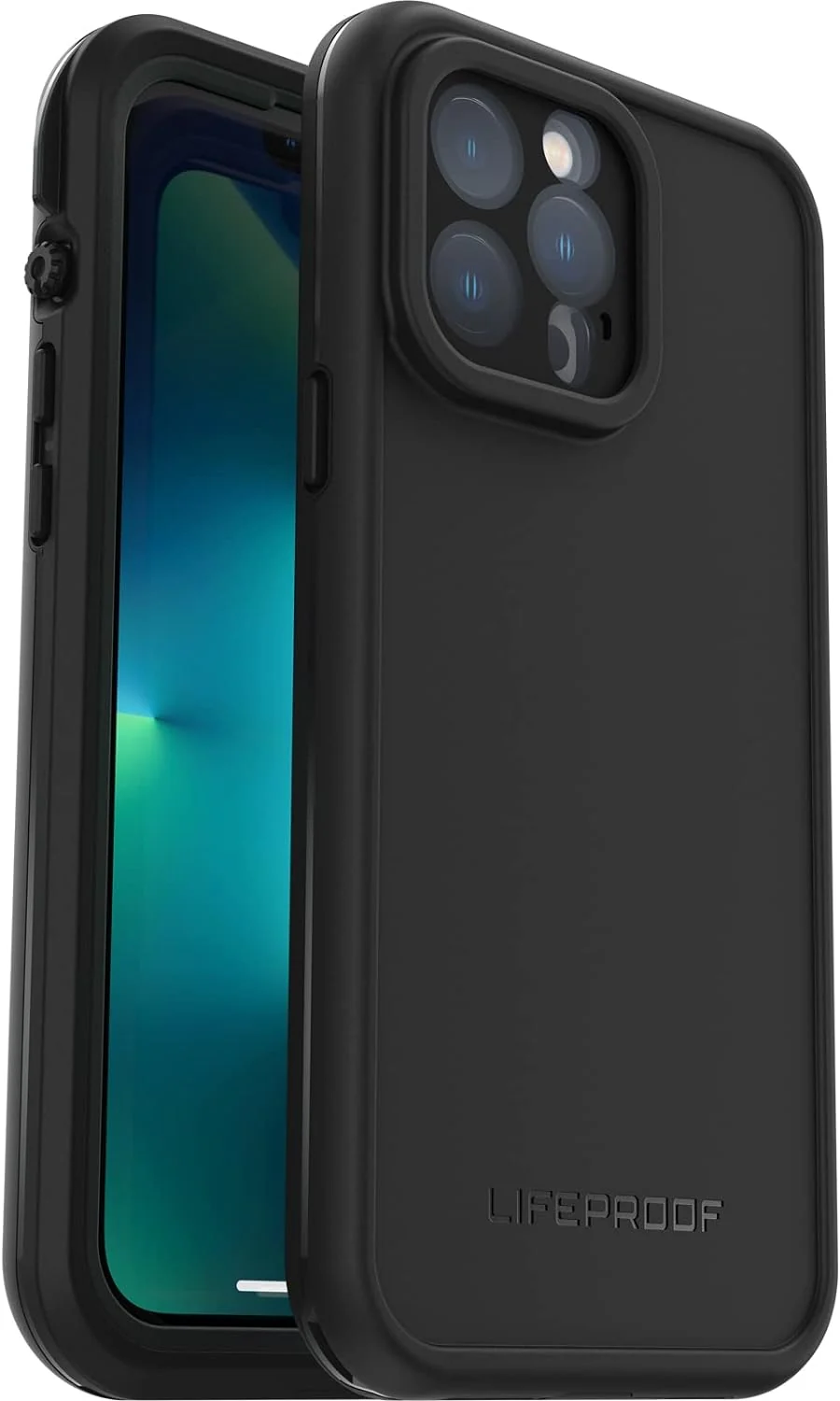 Protective Phone Case. Fre Series. Black Waterproof Drop Phone Cover for iPhone 13 Pro Max