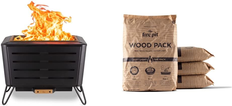 Smokeless Fire Pit Rectangular Wood Burning Outdoor Firepits.  Stainless Steel. Great for Camping 14.5x21.5x16.7