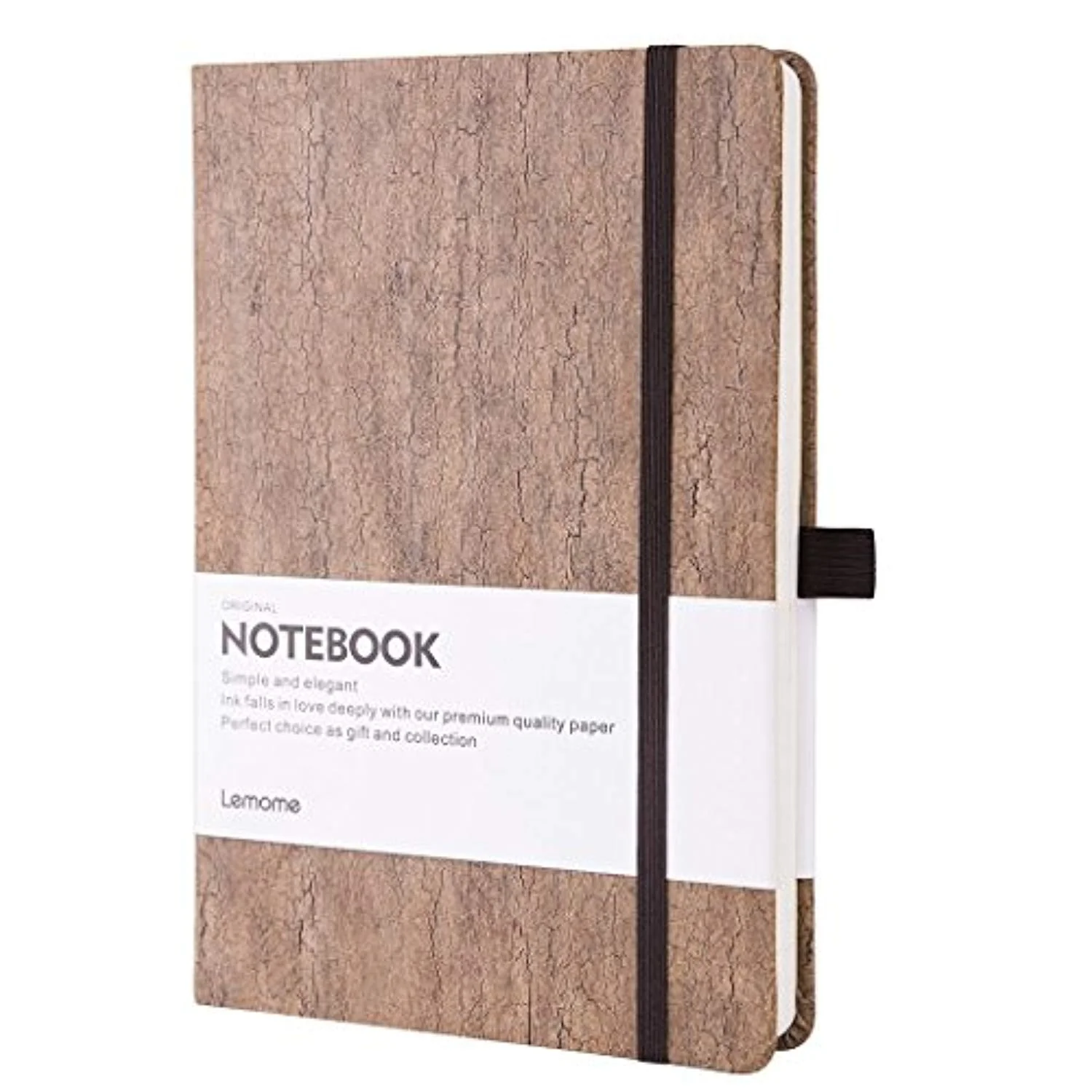 Eco-Friendly Natural Cork Hardcover Writing Notebook with Pen Loop & Premium Thick Paper with Page Dividers Gifts. A5 (5x8) Bound Notebook