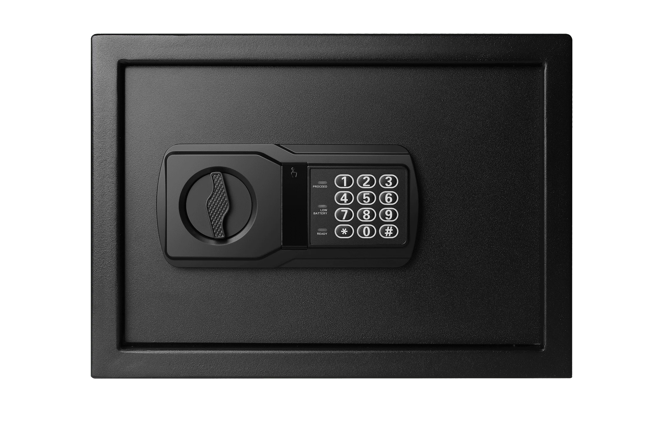 Safe with Electronic Lock. Backup Key. 1 Shelf. Black
