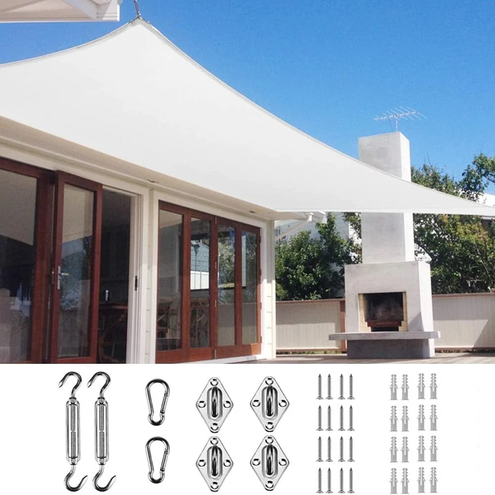 20x26ft Sun Shade Sail for Patio. 185GSM Heavy Duty Rectangular Outdoor Sunshades Canopy Cover