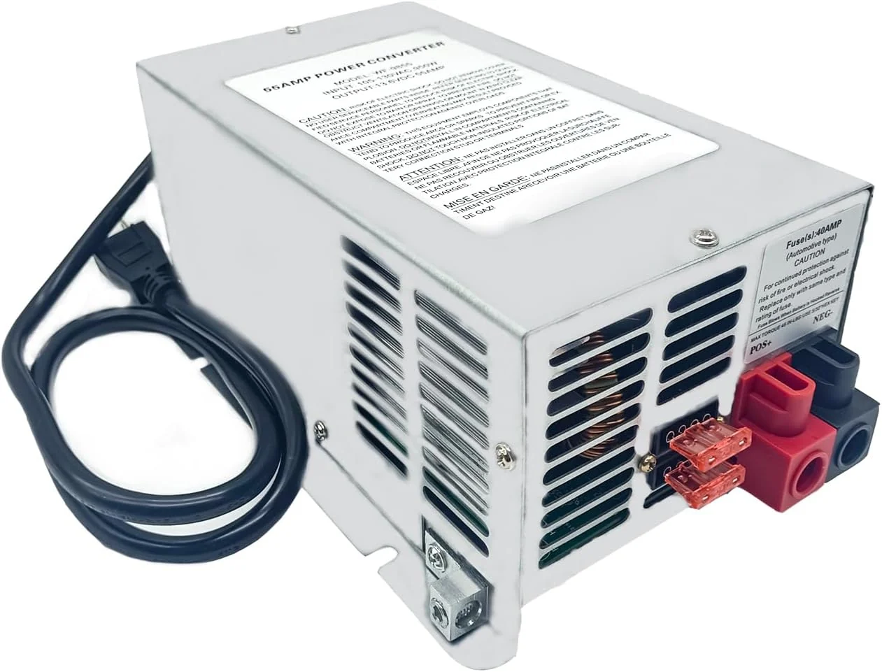 55 Amp RV Power Converter: 9800 Series Replacement. Three-Stage System for Trailers and Campers