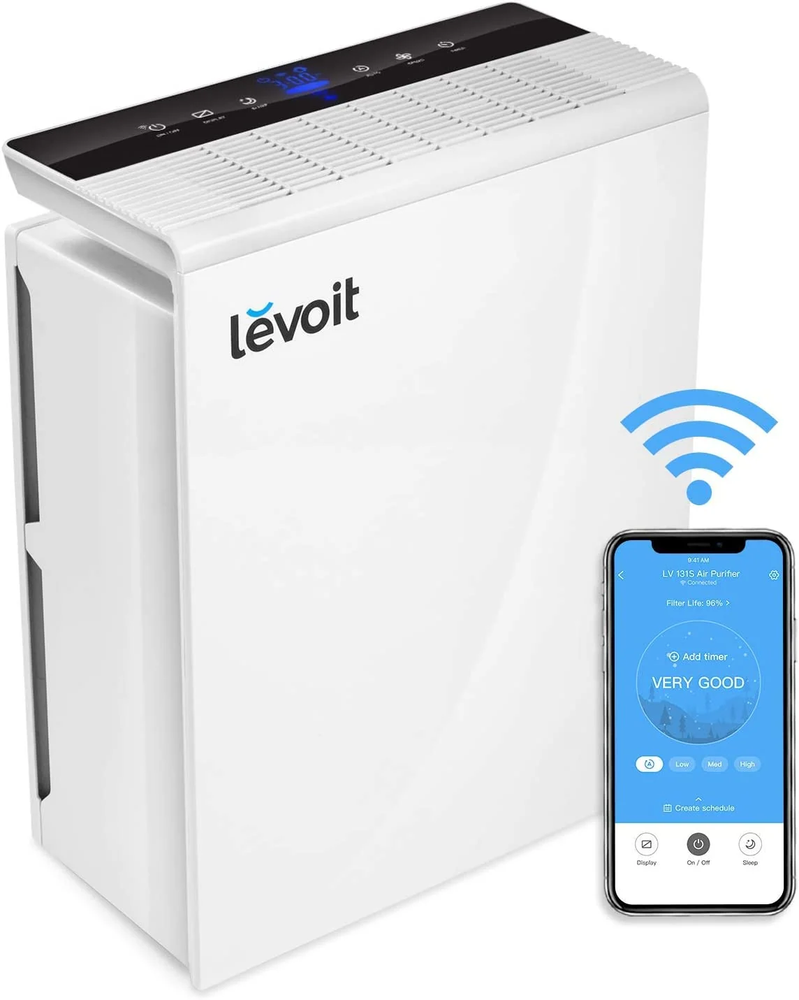 Smart WiFi Air Purifier for Home with True HEPA Filter.Air Cleaner for Allergies and Pets.Smokers.Mold.Pollen.Dust.Odor Eliminators