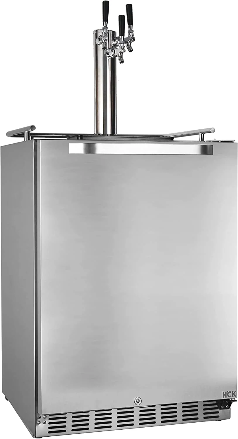 Commercial Grade Outdoor Kegerator and Beverage Refrigerator 2 in 1 Complete Accessories. Digital Control. Auto Defrost High Efficiency Energy Saving