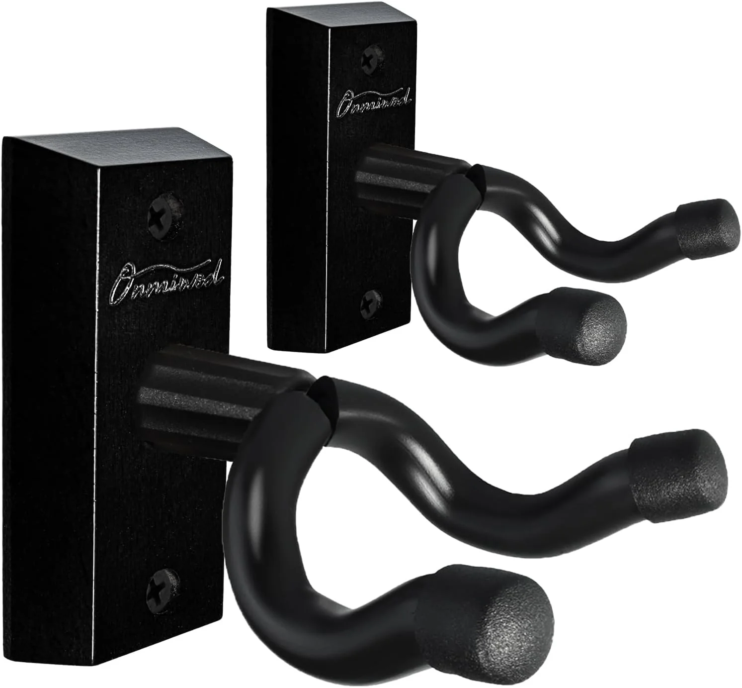 Guitar Wall Mount 2 Pack. Black Walnut Wood Guitar Hanger. U-Shaped Guitar Wall Hanger Mount. Guitar Holder Hook Stand Wall for Acoustic. Electric Guitar. Banjo. Bass. for Guitar Player Men Boy