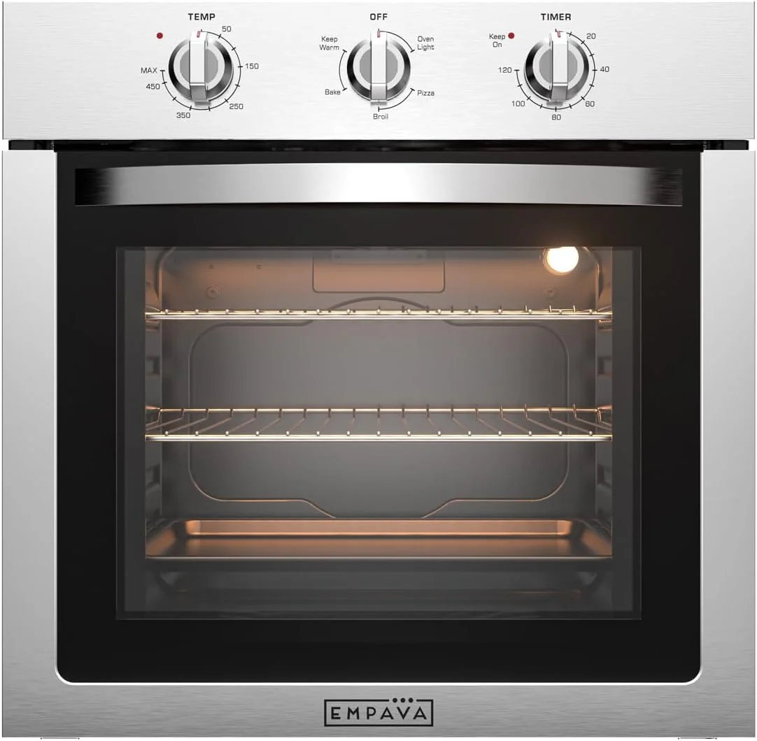 24-Inch Electric Wall Oven. 2.5 Cu. Ft. Stainless Steel. Mechanical Knobs