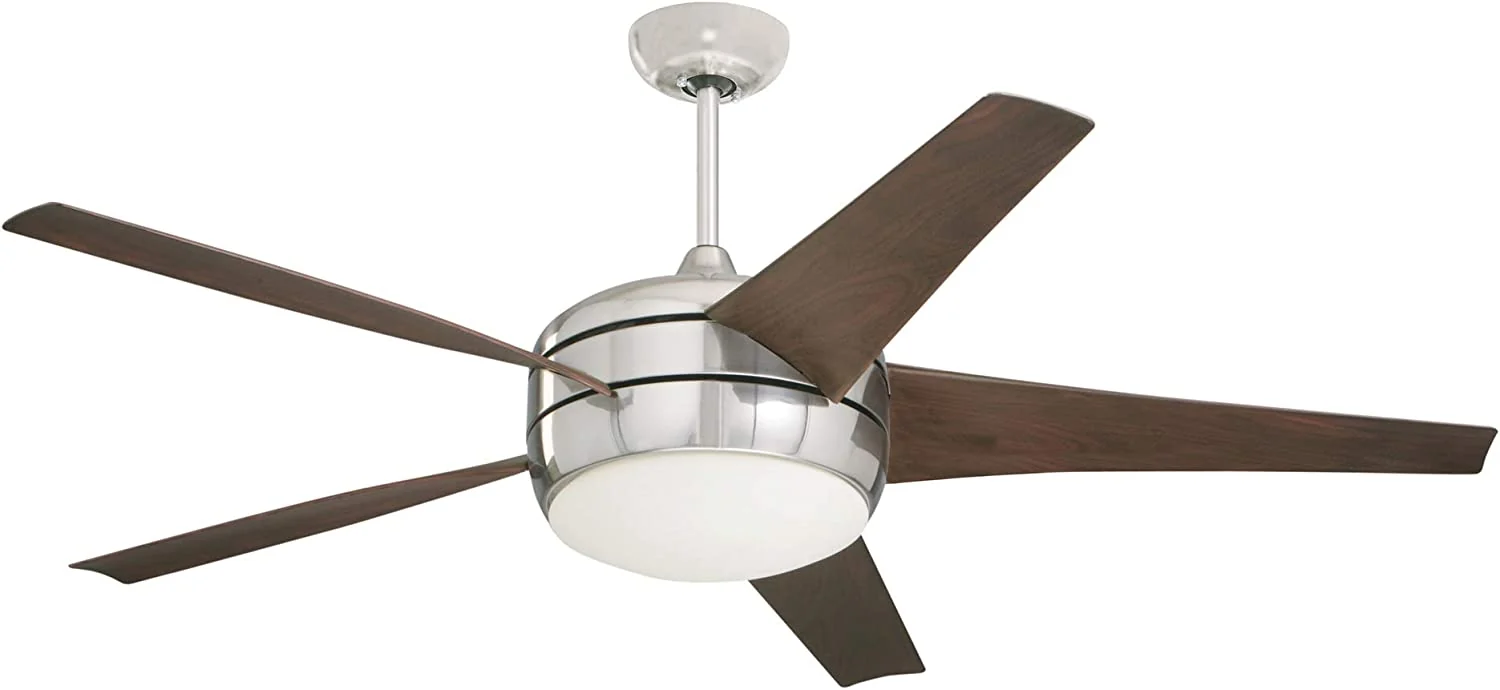 Eco LED Ceiling Fan with Light and Remote. Dimmable 54 Inch