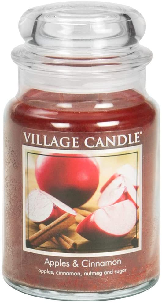 Apples & Cinnamon Large Jar. Scented Candle. 21.25 oz. Made in USA