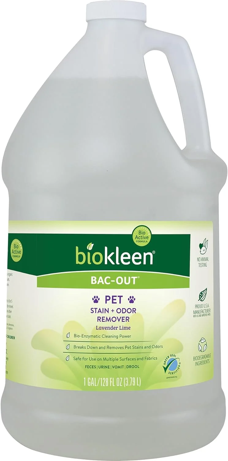 Eco-Friendly Pet Stain Remover. 1 Gallon. Enzymatic. Natural. Destroys Stains & Odors Safely. for Pet Stains on Carpets - Plant-Based