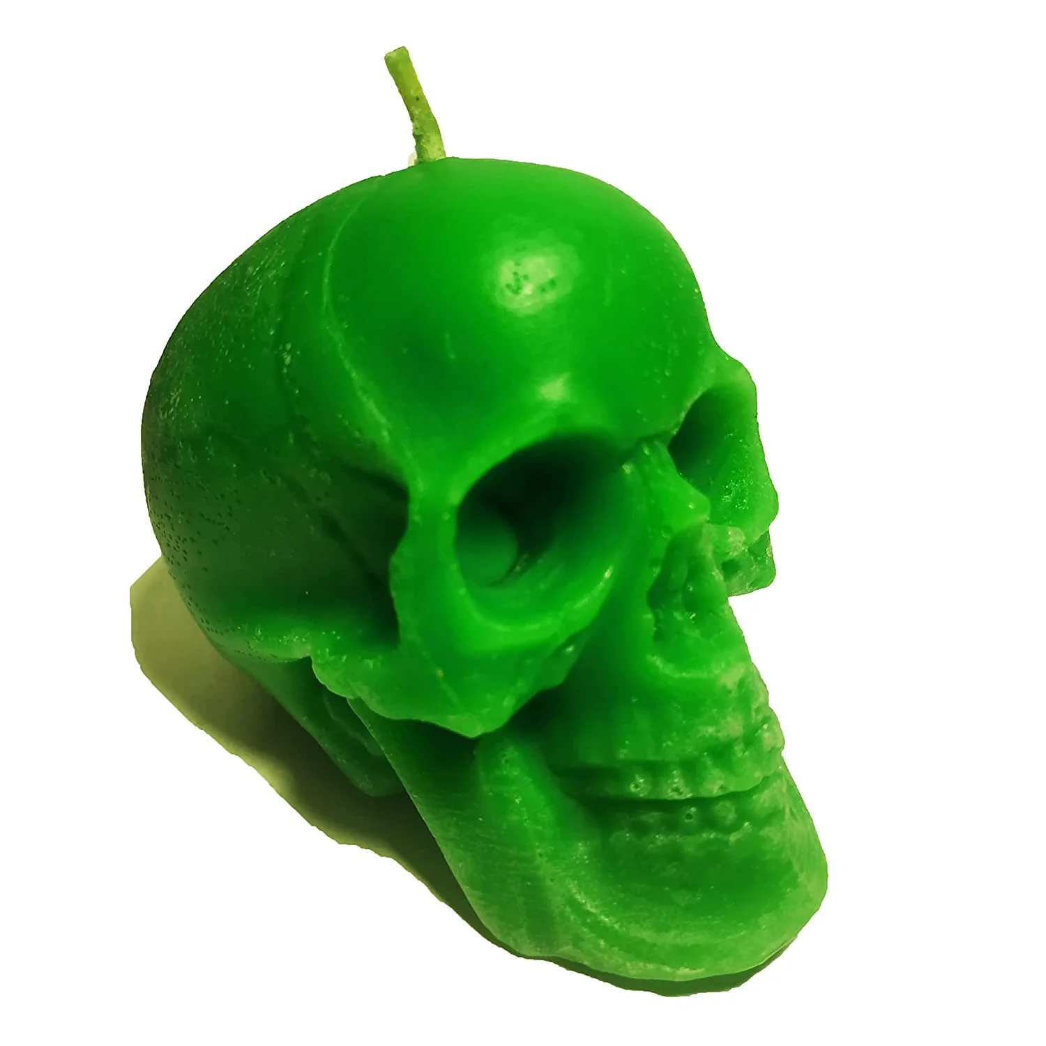 Halloween Green Skull Candle 2.7 inch Height