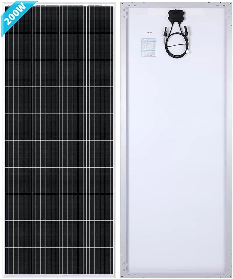 2PCS 100 Watt Solar Panels. 12 Volt Monocrystalline. High-Efficiency Module PV Power Charger for RV Battery Boat and Other Off-Grid Applications
