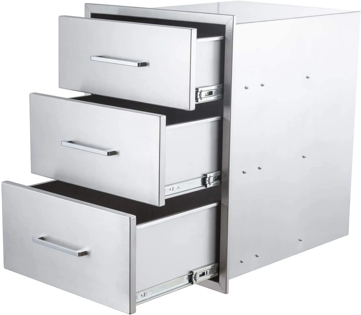 Outdoor Kitchen Drawers Stainless Steel 3-Drawer BBQ Drawer 18 W x 23 H x 23