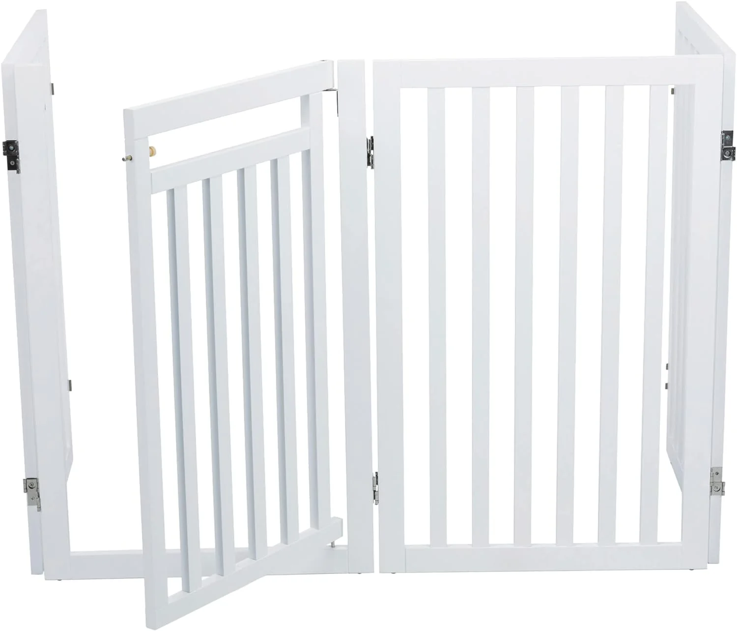 Freestanding 4-Panel Pet Gate. Foldable Pet Barrier Fence