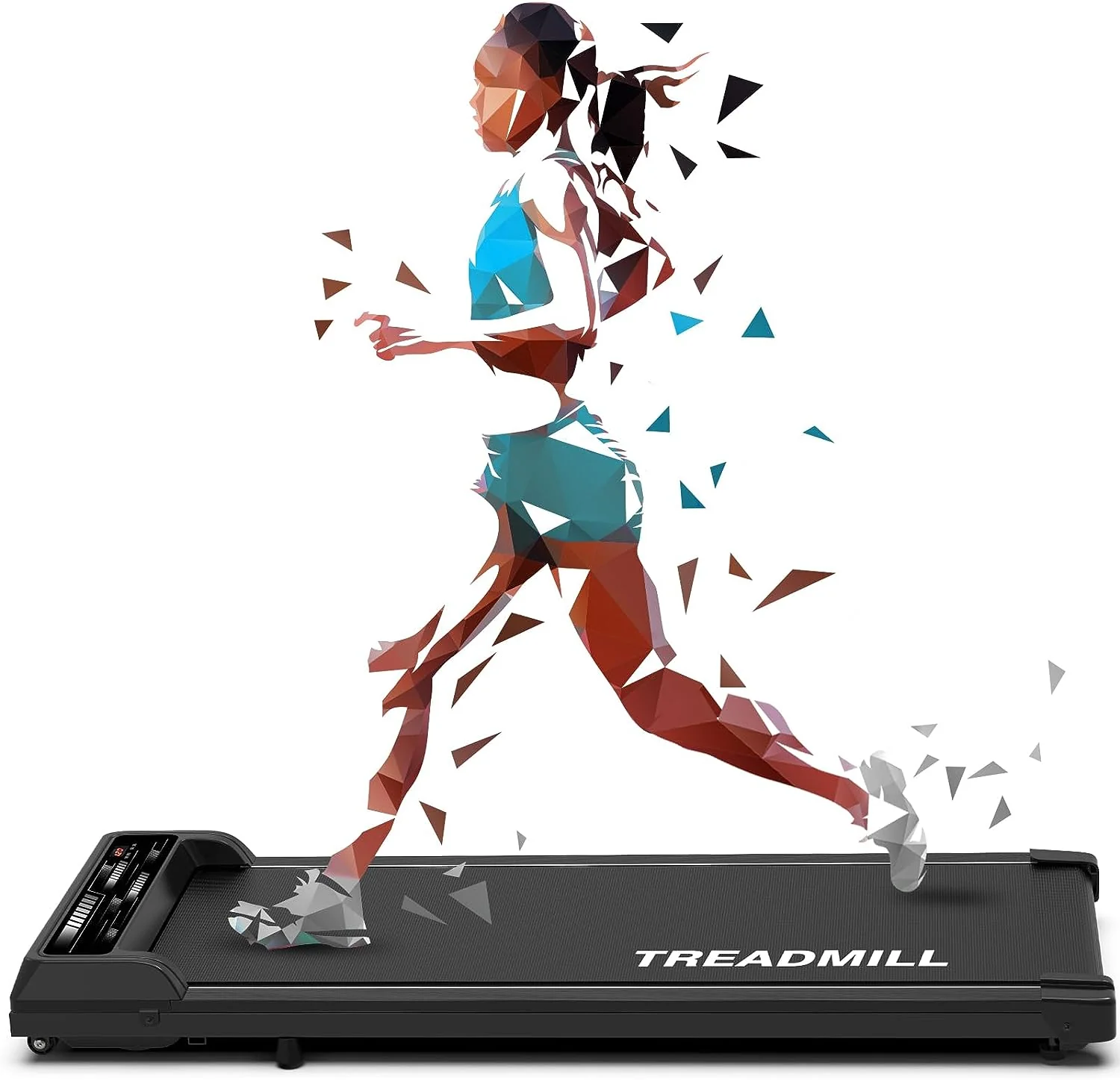 Walking Pad Under Desk Treadmill with 265lbs Capacity. Portable Treadmill for Home Office with Remote Control. 2.25HP Walking Treadmill for Walking and Jogging