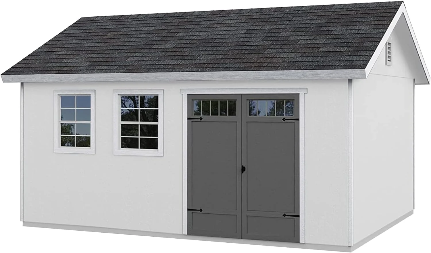 12x16 Do-it-Yourself Wooden Storage Shed with Floor Tan