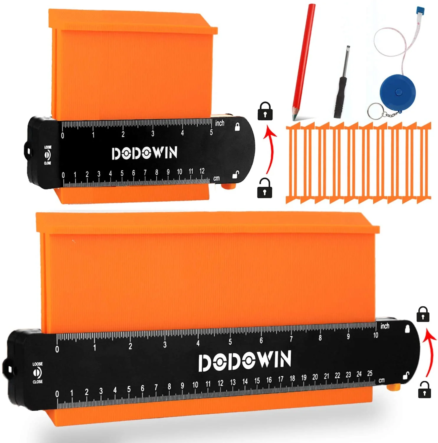 Fathers Day Gifts Durable Contour Gauge 2 Pieces. Tools Gifts for Men Husband Grandpa. Outline Gauge Profile Tools for Woodworking