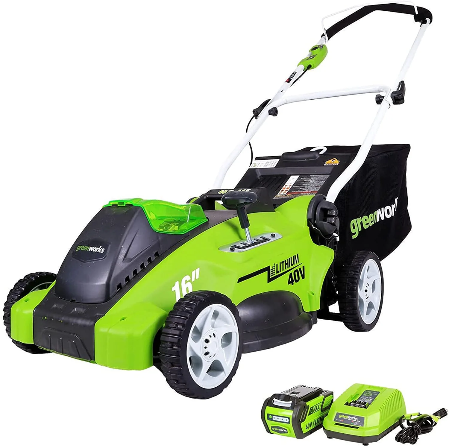 40V 16 Cordless Electric Lawn Mower. 4.0Ah Battery and Charger Included