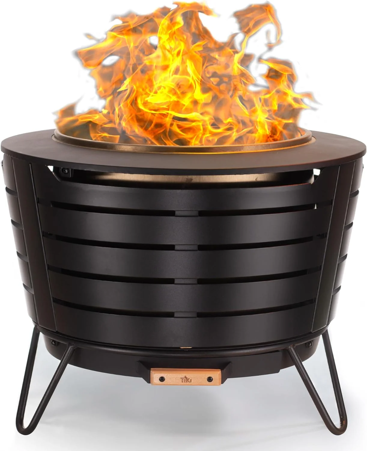 Patio Fire Pit. Includes Wood Pack. Modern Design with Removable Ash Pan. 24.75 x 24.75 x 18.75 inches
