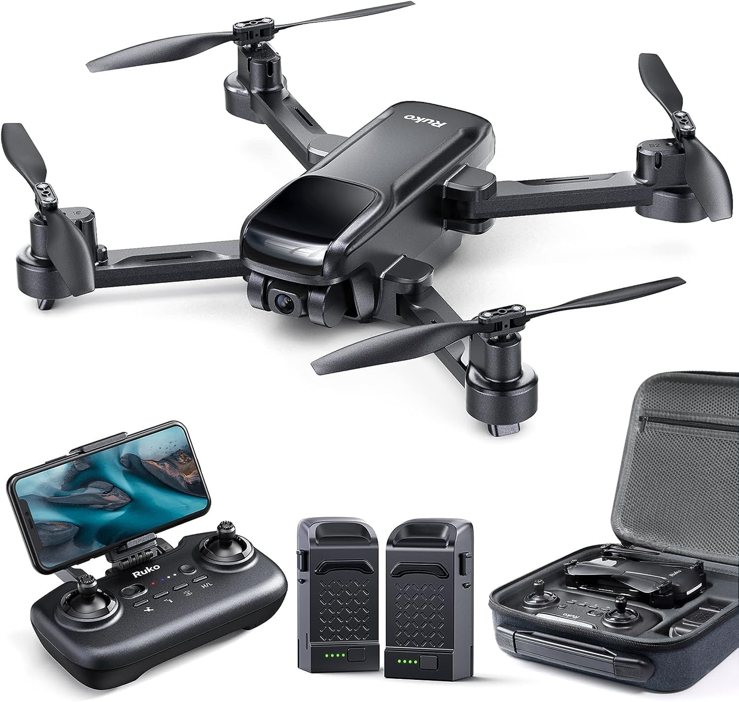Drones with Camera for Adults 4k. Compliance with FAA Remote ID. 40 Mins Flight Time. Foldable with Live Video. Auto Return Home. Encircling Flight