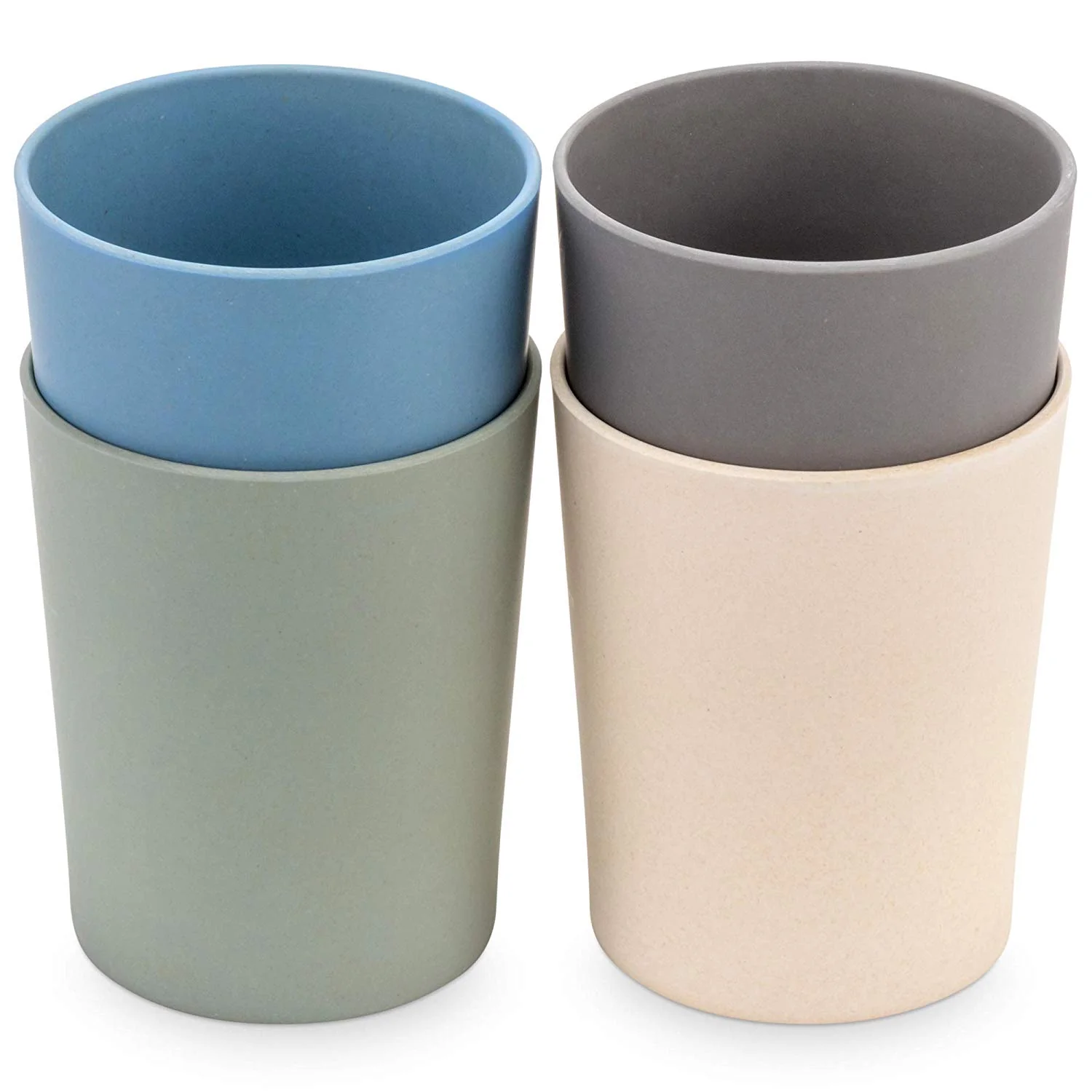 Bamboo Toddler Cups - 4 pc Set.10 fl oz. Eco-Friendly. Non-Toxic Non-Plastic Cups - Dishwasher Safe - BPA Free