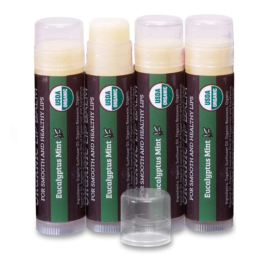 Organic Lip Balms. Best Lip Repair Chapstick for Dry Cracked Lips