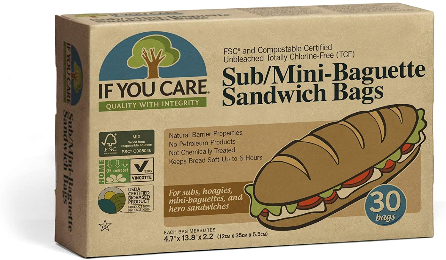 Sandwich Bags. Mini Baguette Bags