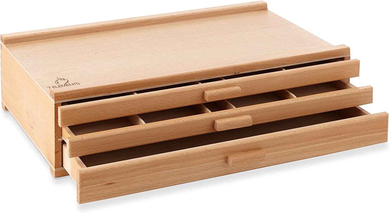 Wooden Drawer. Artist Storage Supply Box for Pastels. Pencils. Pens. Markers. Brushes and Tools