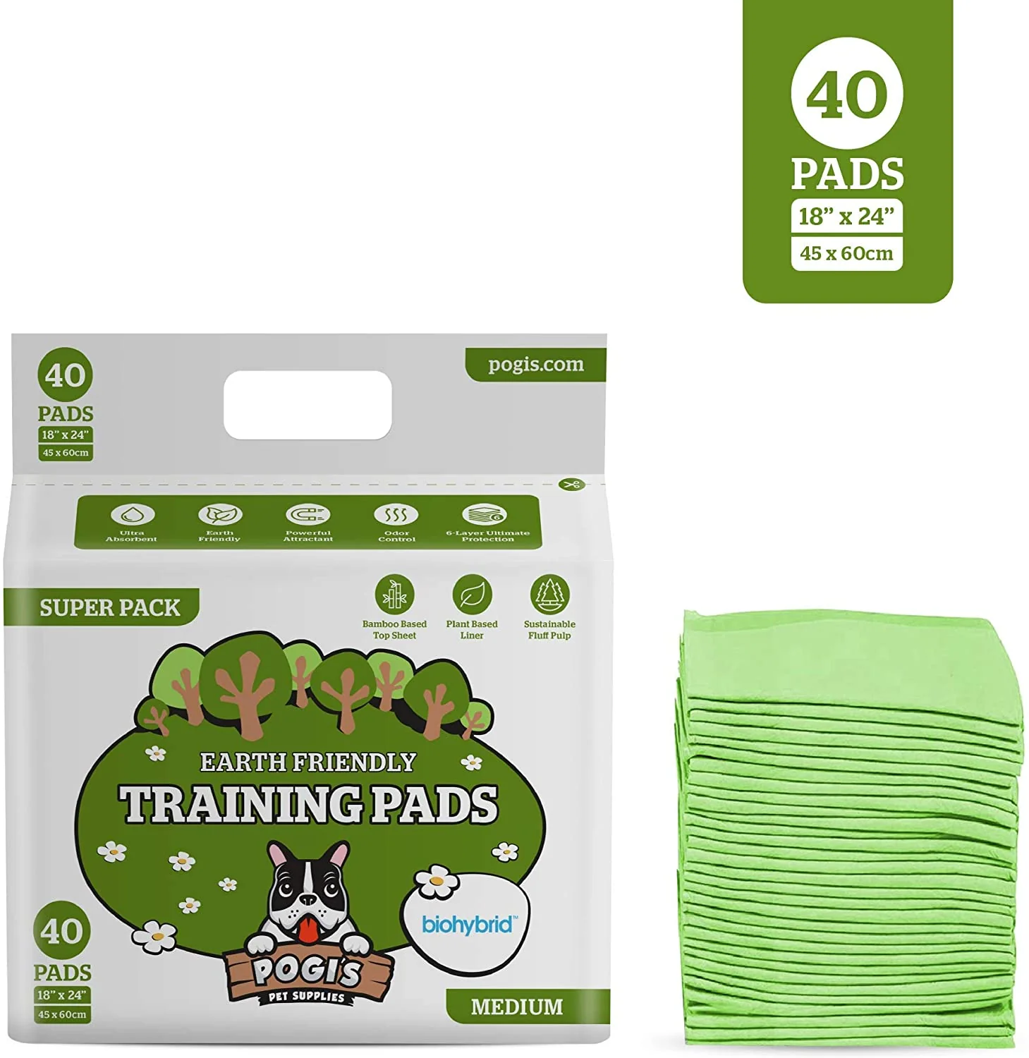 Training Pads - Large. Super-Absorbent. Earth-Friendly Puppy Pee Pads for Dogs
