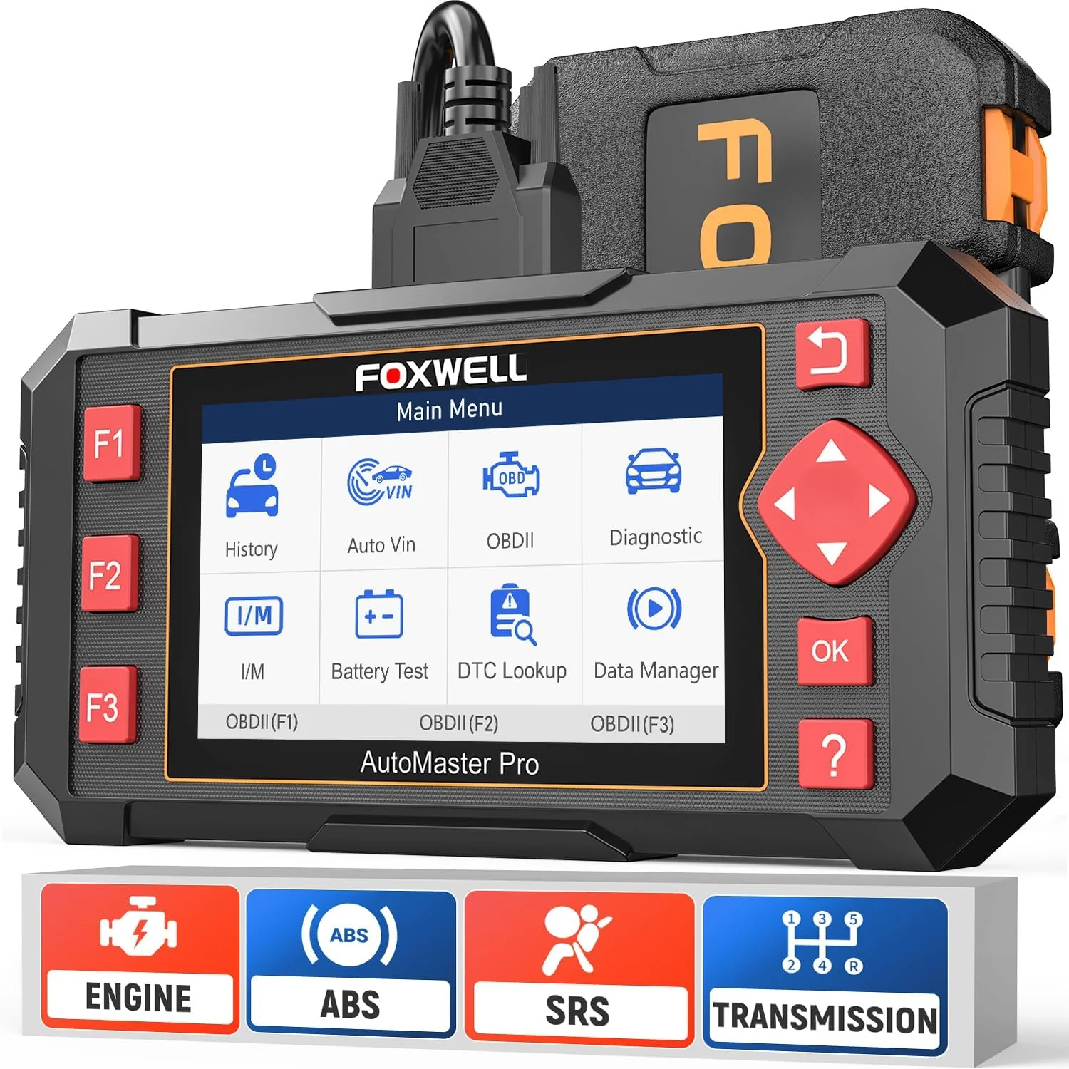 Car Scanner Diagnostic Tool. ABS. SRS. Transmission Code Reader & Battery Test for All Vehicles. Comprehensive Check Engine & Airbag Diagnostic Scanner
