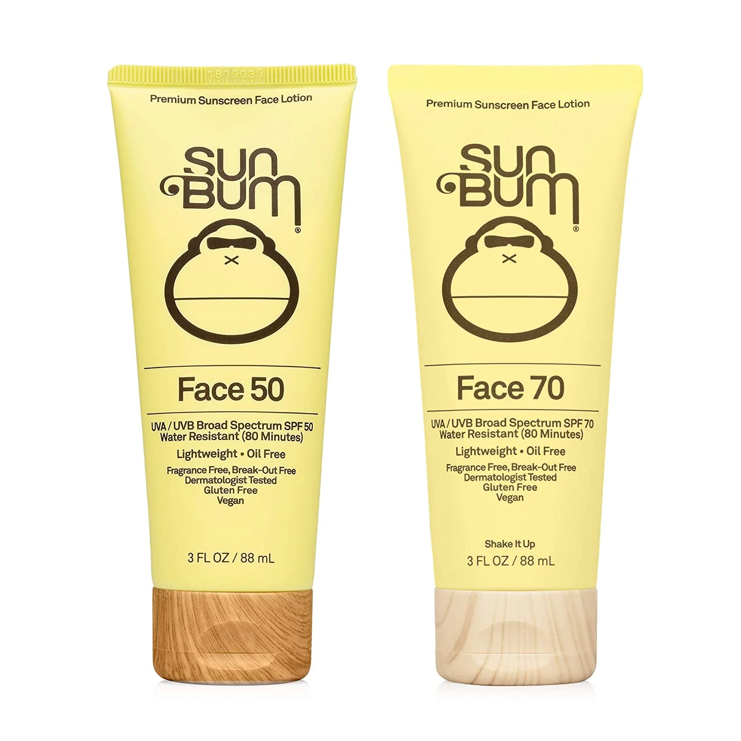 SPF 50 Sunscreen Face Lotion. Vegan and Reef Friendly. Fragrance-Free Moisturizing UVA/UVB