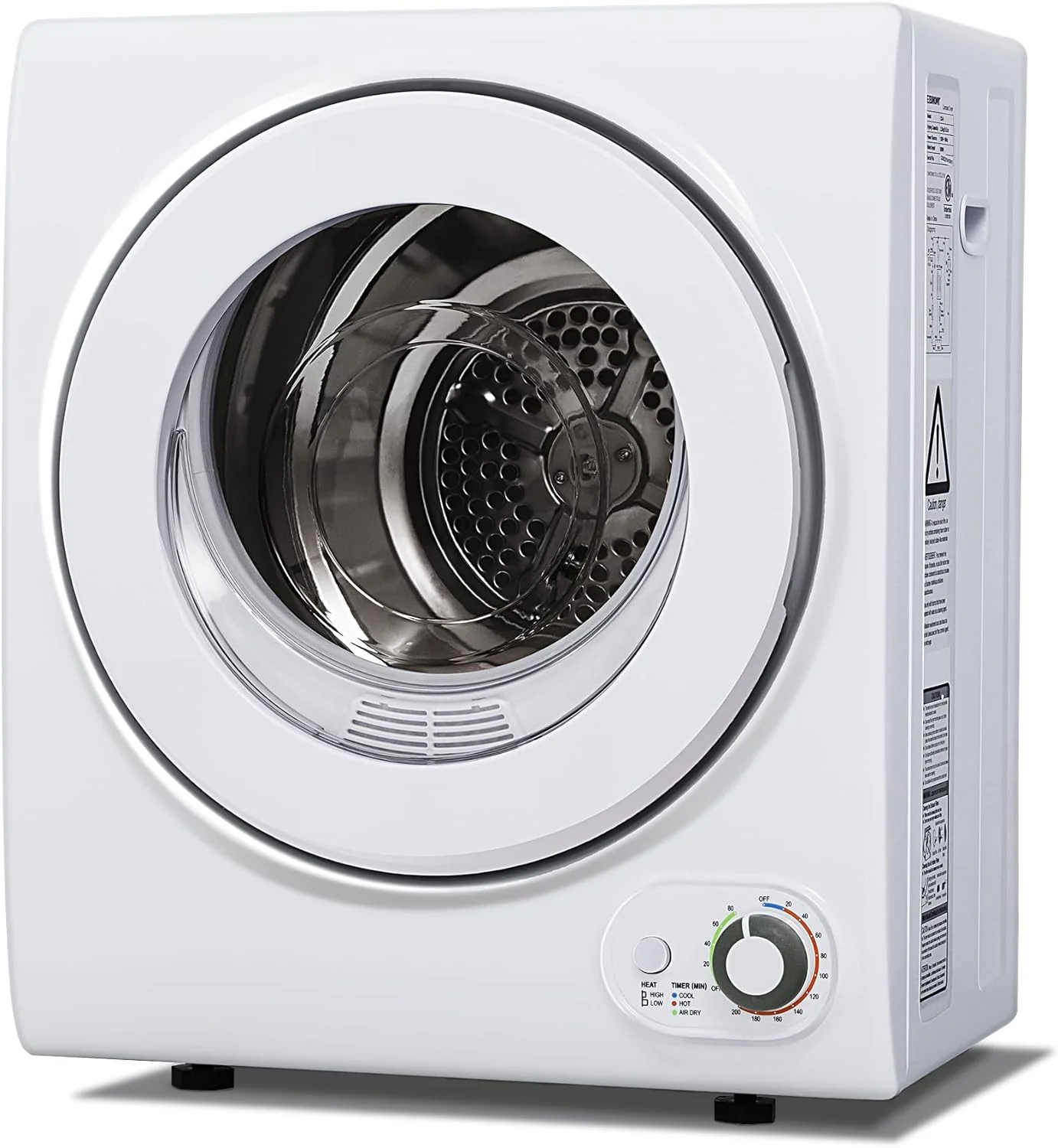 110V Portable Clothes Dryer – Compact Stainless Steel Front Load for Apartments. RVs. and Dorms