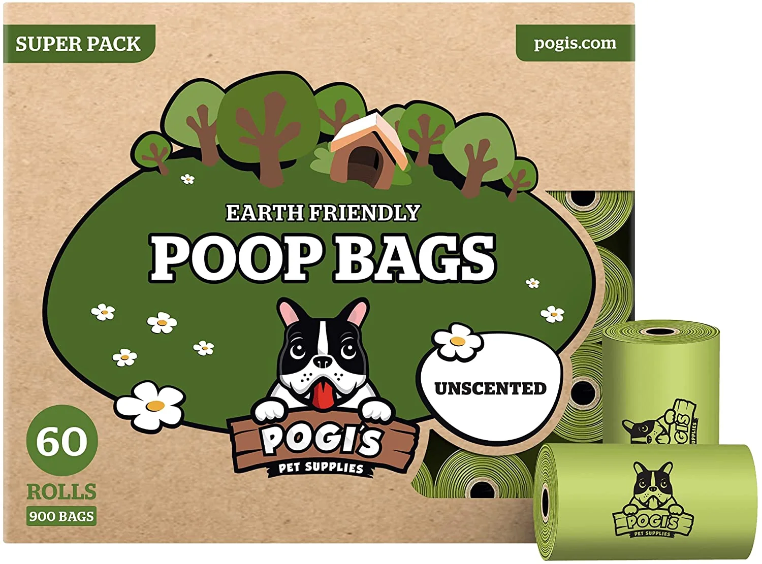 Poop Bags - Large. Leak-Proof. Earth-Friendly Poop Bags for Dogs