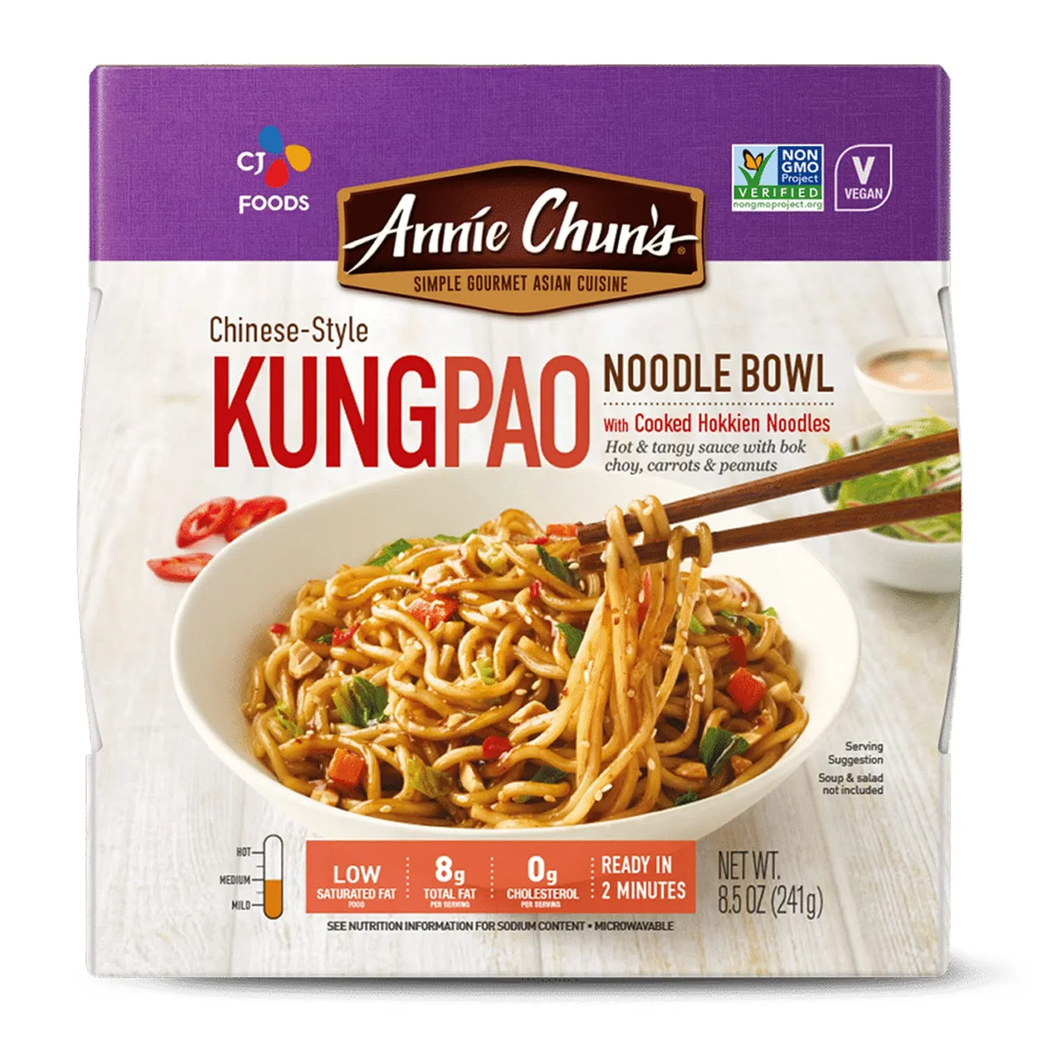 Ready Meal Noodle Bowl. Non-GMO. Vegan. Shelf-Stable. Made in USA